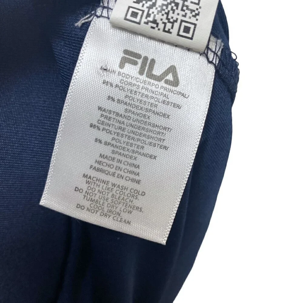 FILA Skort Tennis Skirt Large Preppy Blue Stripe Pickleball Sportswear Mini